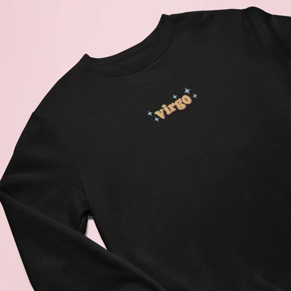 Zodiac sign embroidered sweatshirt/ star sign embroidered image 1 - Picture 1 of 1